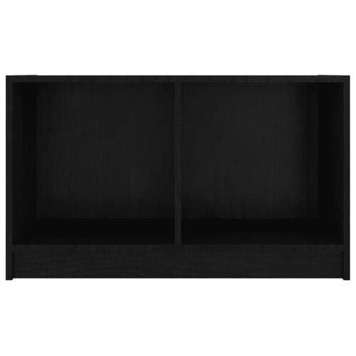 Tv-bord 70x33x42 cm massivt fyrretræ sort