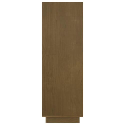 Bogreol/rumdeler 80x35x103 cm massivt fyrretræ gyldenbrun