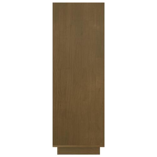 Bogreol/rumdeler 80x35x103 cm massivt fyrretræ gyldenbrun