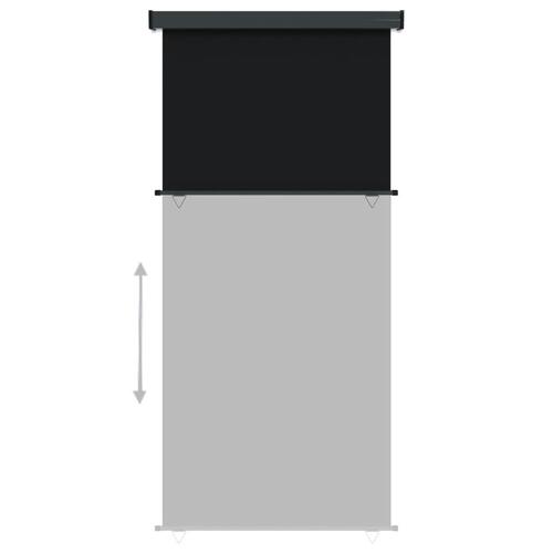 Sidemarkise til altan 122x250 cm sort