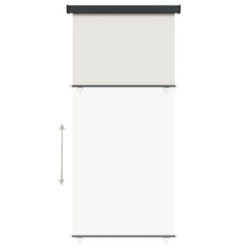 Sidemarkise til altan 122x250 cm cremefarvet