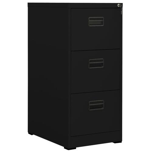 Arkivskab 46x62x102,5 cm stål sort