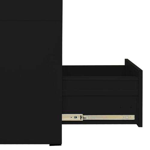 Arkivskab 46x62x102,5 cm stål sort
