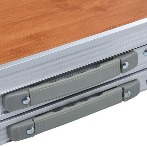 Foldbart campingbord aluminium 180 x 60 cm