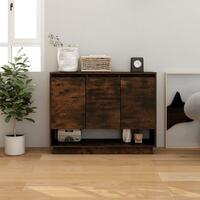 Skænk 97x31x75 cm konstrueret træ røget egetræsfarve
