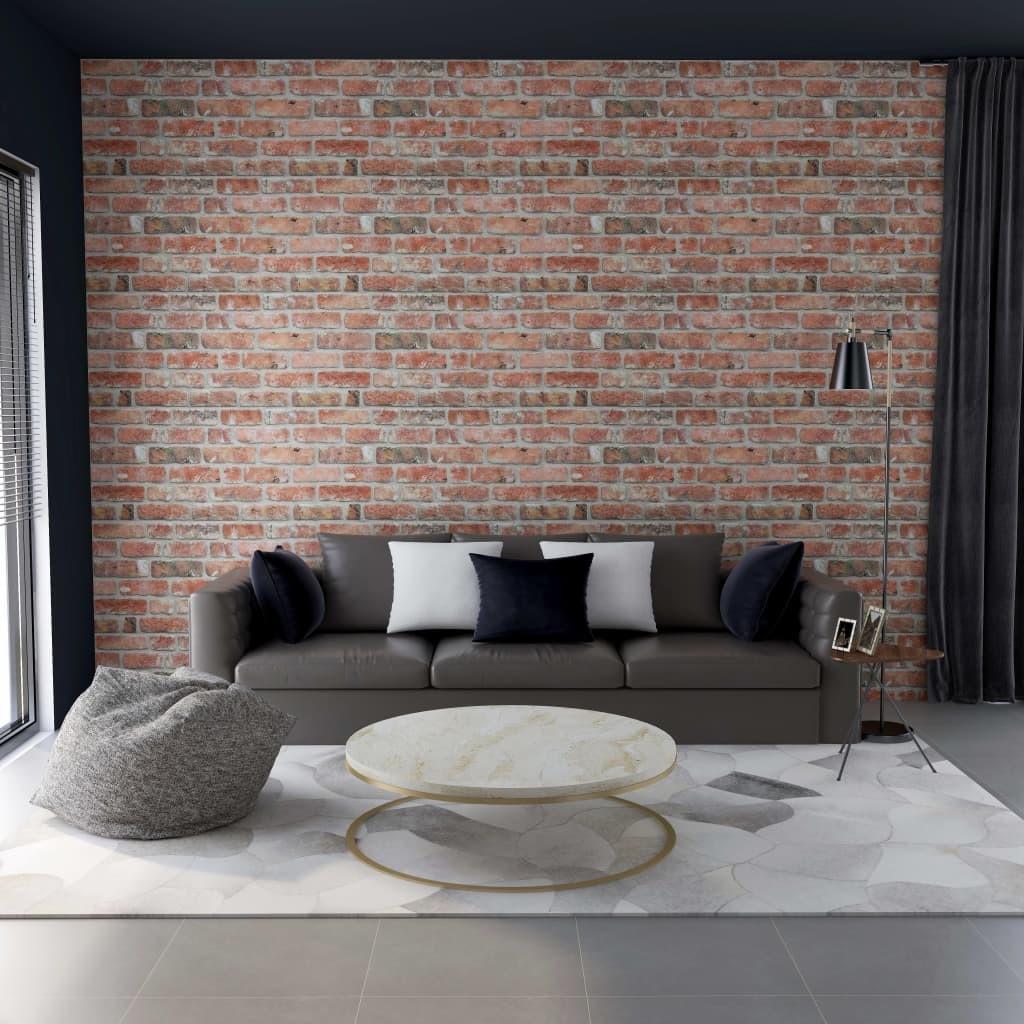 3D-vægpaneler 10 stk. EPS murstensdesign rød