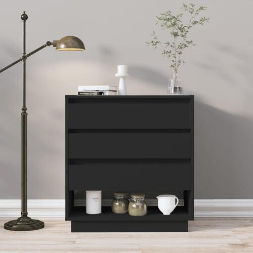 Skænk 70x41x75 cm konstrueret træ sort