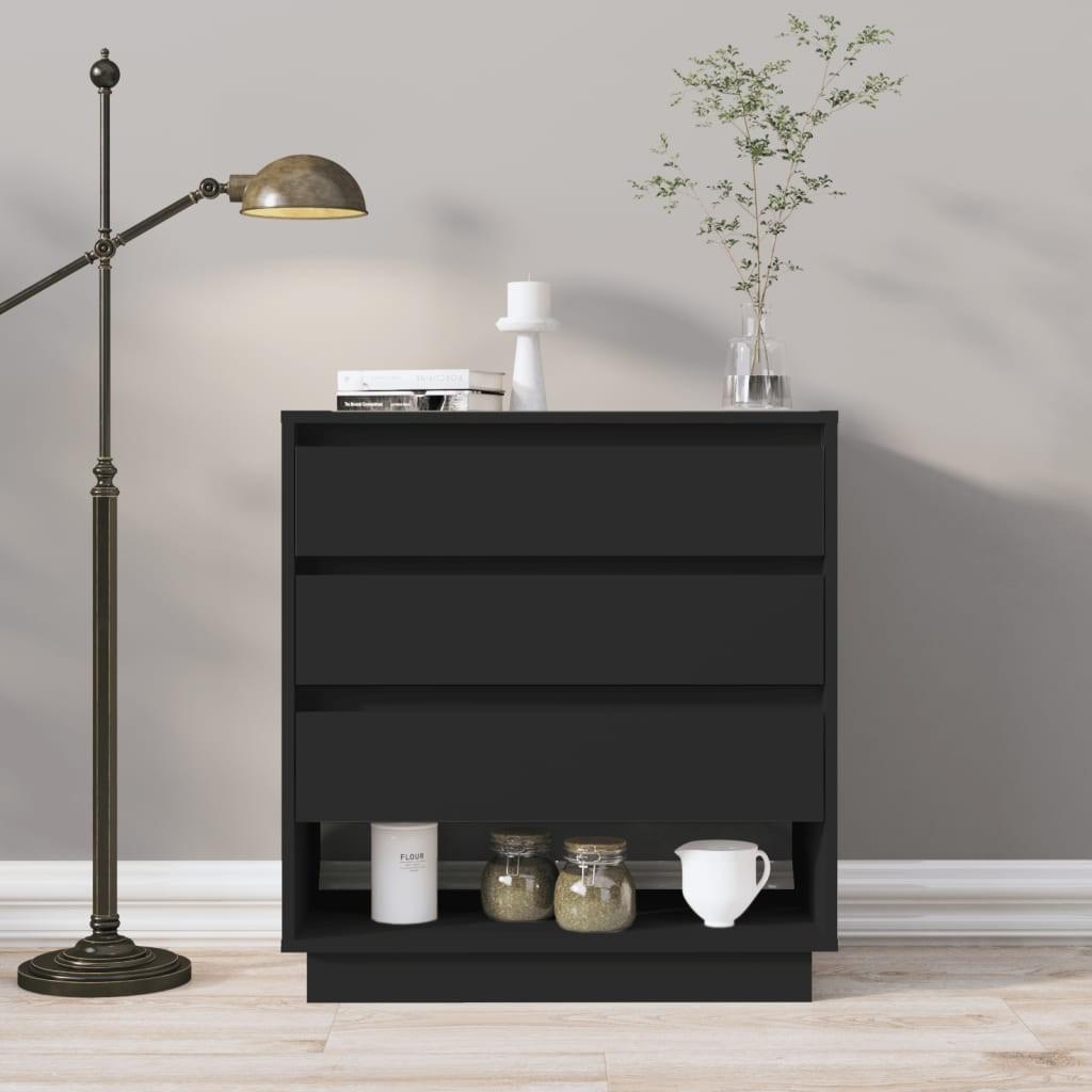 Skænk 70x41x75 cm spånplade sort