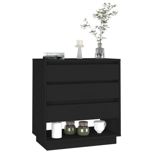 Skænk 70x41x75 cm konstrueret træ sort
