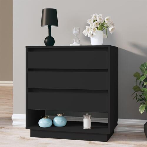 Skænk 70x41x75 cm konstrueret træ sort
