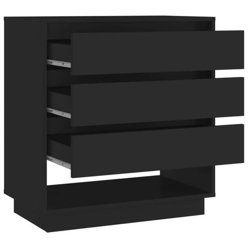 Skænk 70x41x75 cm konstrueret træ sort