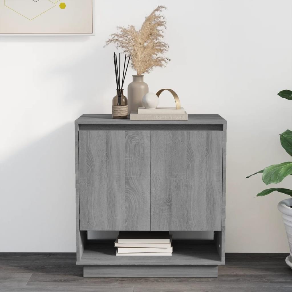 Skænk 70x41x75 cm konstrueret træ grå sonoma-eg