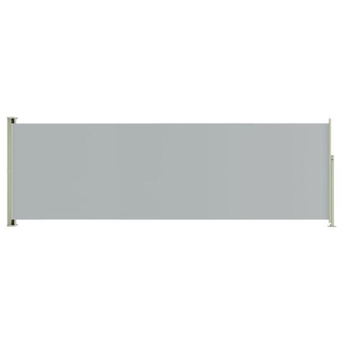 Sammenrullelig sidemarkise til terrassen 200x600 cm grå