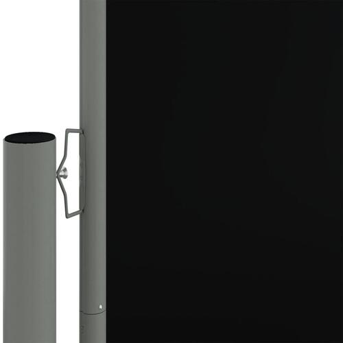 Sammenrullelig sidemarkise 220x1200 cm sort