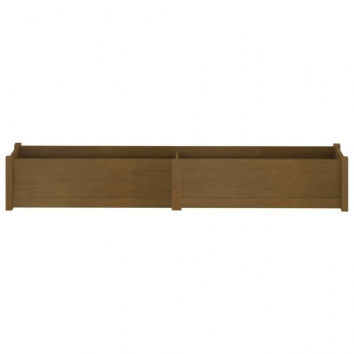 Plantekasser 2 stk. 200x31x31 cm massivt fyrretræ gyldenbrun