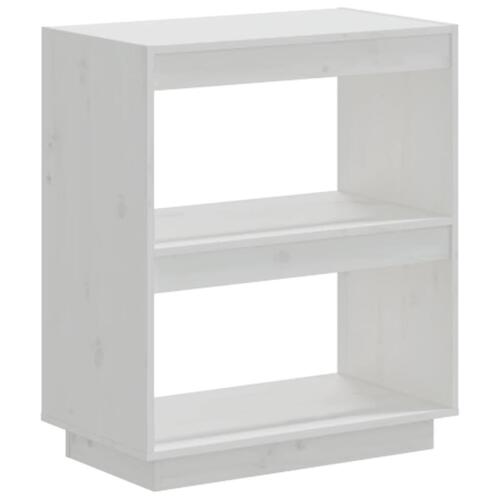 Bogreol 60x35x71 cm massivt fyrretræ hvid