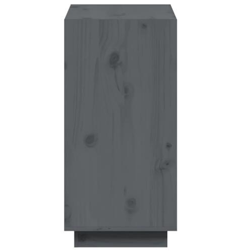 Bogreol 60x35x71 cm massivt fyrretræ grå