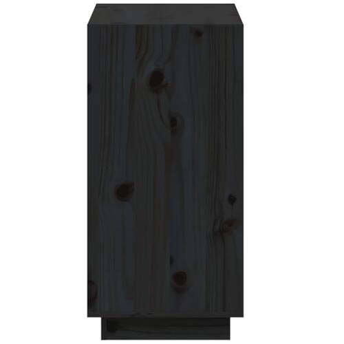 Bogreol 60x35x71 cm massivt fyrretræ sort