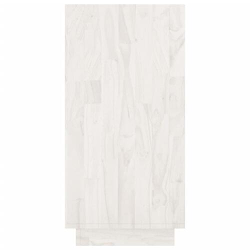 Bogreol 80x35x71 cm massivt fyrretræ hvid