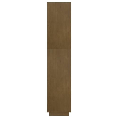 Bogreol/rumdeler 60x35x167 cm massivt fyrretræ gyldenbrun