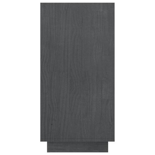 Bogreol 80x35x71 cm massivt fyrretræ grå