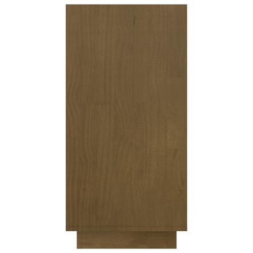 Bogreol 80x35x71 cm massivt fyrretræ honningbrun