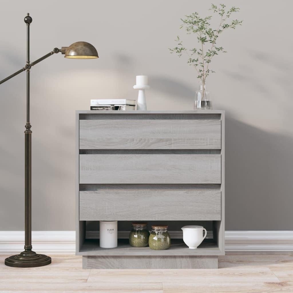 Skænk 70x41x75 cm spånplade grå sonoma-eg