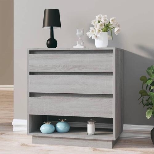 Skænk 70x41x75 cm konstrueret træ grå sonoma-eg