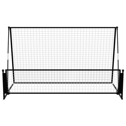 2-i-1 fodbold-rebounder 202x104x120 cm stål