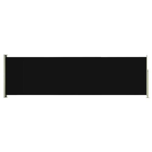 Sammenrullelig sidemarkise til terrassen 180x600 cm sort