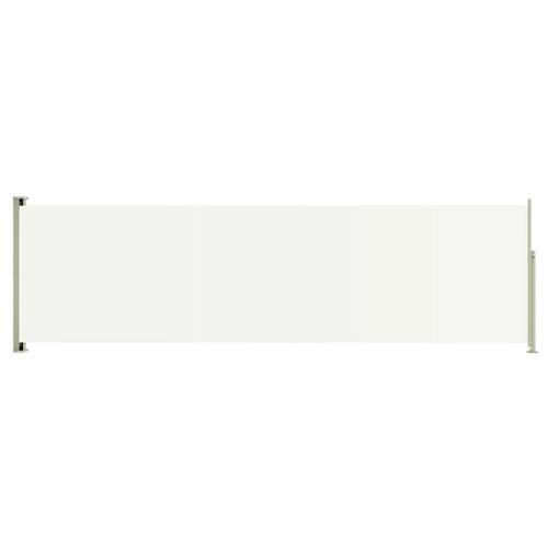 Sammenrullelig sidemarkise til terrassen 180x600 cm cremefarvet