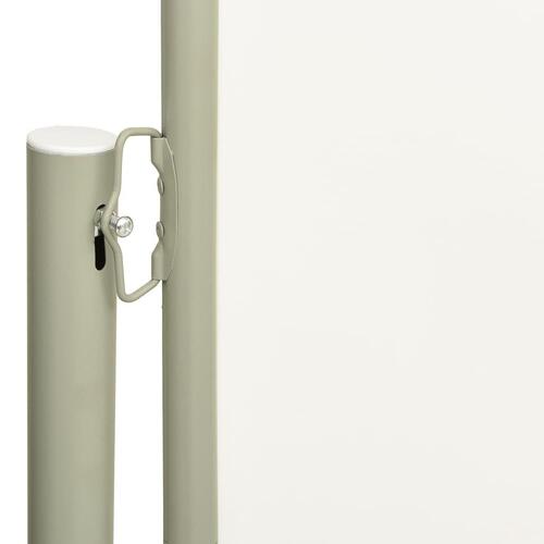 Sammenrullelig sidemarkise til terrassen 180x600 cm cremefarvet