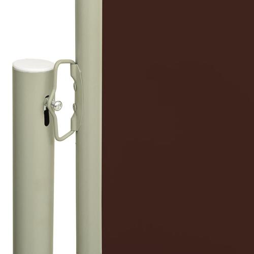 Sammenrullelig sidemarkise til terrassen 180x600 cm brun