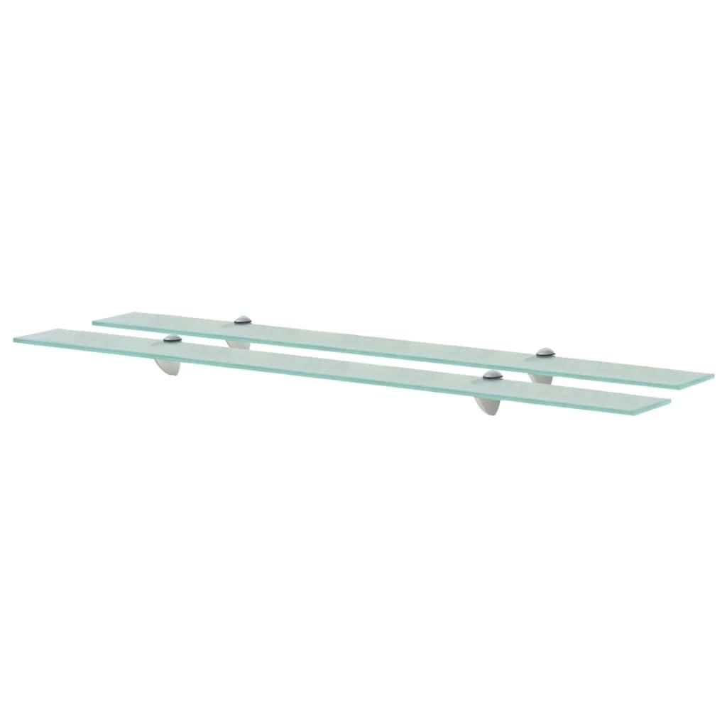 Svævehylder 2 stk. 100 x 20 cm 8 mm glas