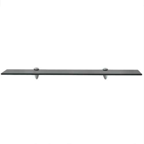 Svævehylder - 2 stk. 70 × 20 cm i sort hærdet glas, 8 mm