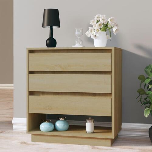 Skænk 70x41x75 cm konstrueret træ sonoma-eg