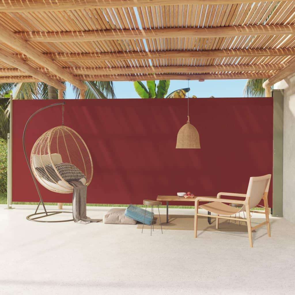 Sammenrullelig sidemarkise til terrassen 220x600 cm rød