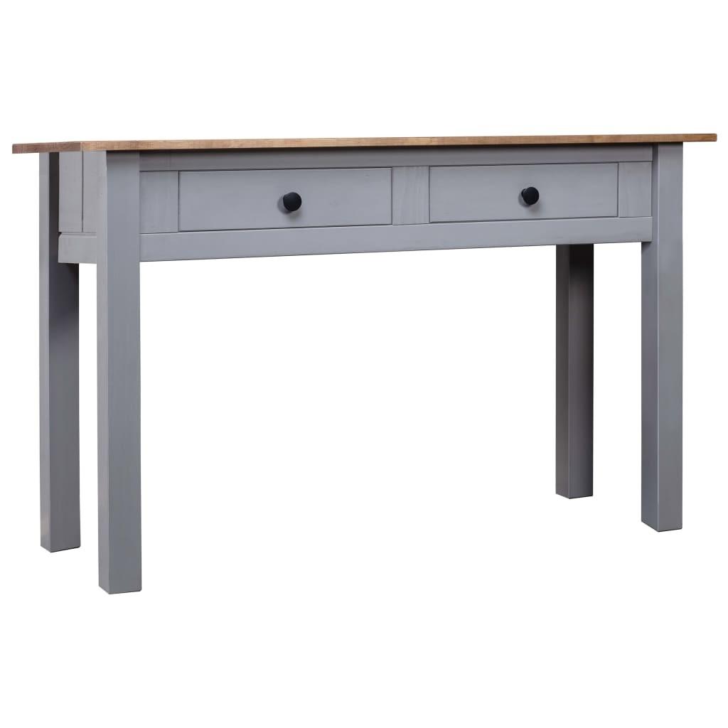 Konsolbord Panama-serien 110x40x72 cm massivt fyrretræ grå