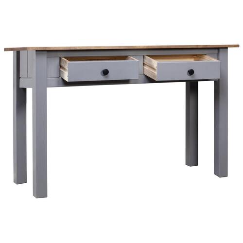 Konsolbord Panama-serien 110x40x72 cm massivt fyrretræ grå