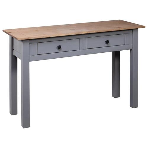 Konsolbord Panama-serien 110x40x72 cm massivt fyrretræ grå