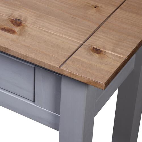 Konsolbord Panama-serien 110x40x72 cm massivt fyrretræ grå