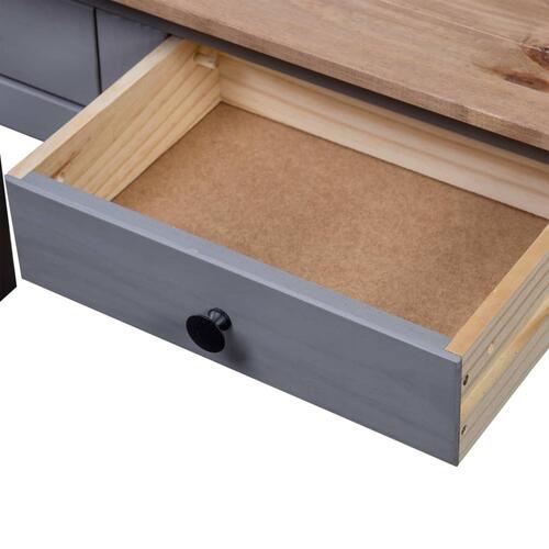 Konsolbord Panama-serien 110x40x72 cm massivt fyrretræ grå