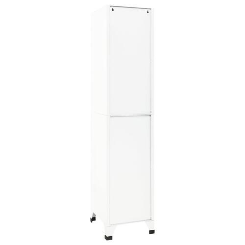 Skab 38x45x180 cm stål hvid