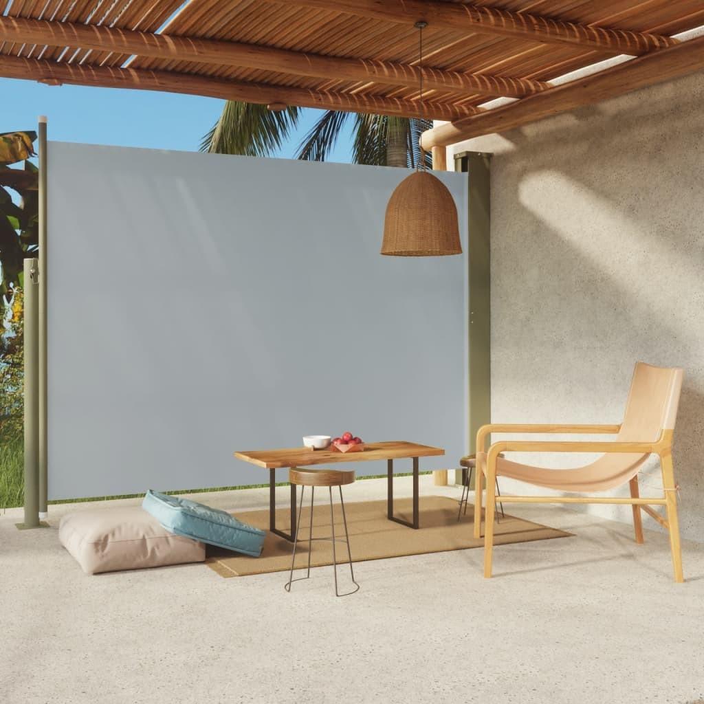 Sammenrullelig sidemarkise til terrassen 220x300 cm grå