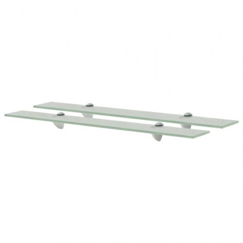 Svævehylder - 2 stk. 70 × 20 cm i matteret glas, 8 mm