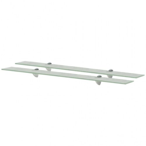 Svævehylder 2 stk. - 90 × 20 cm i 8 mm hærdet glas