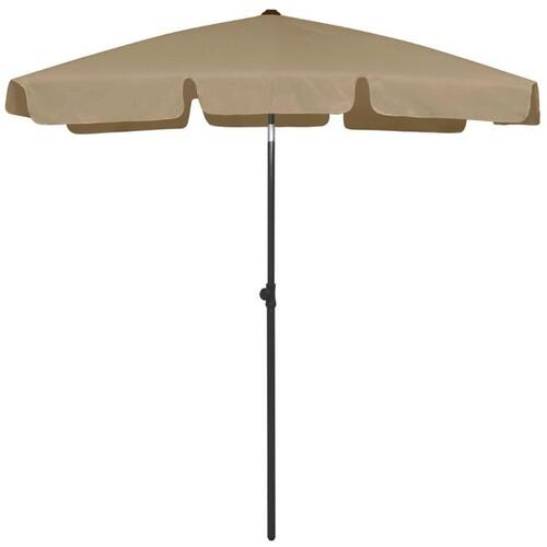 Strandparasol 180x120 cm gråbrun
