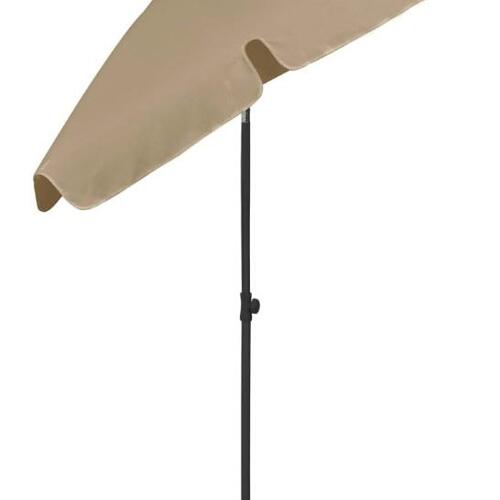 Strandparasol 180x120 cm gråbrun