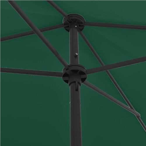 Strandparasol 200x125 cm grøn