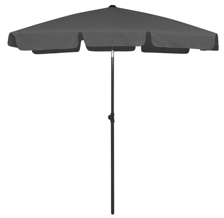 Strandparasol 180x120 cm antracitgrå